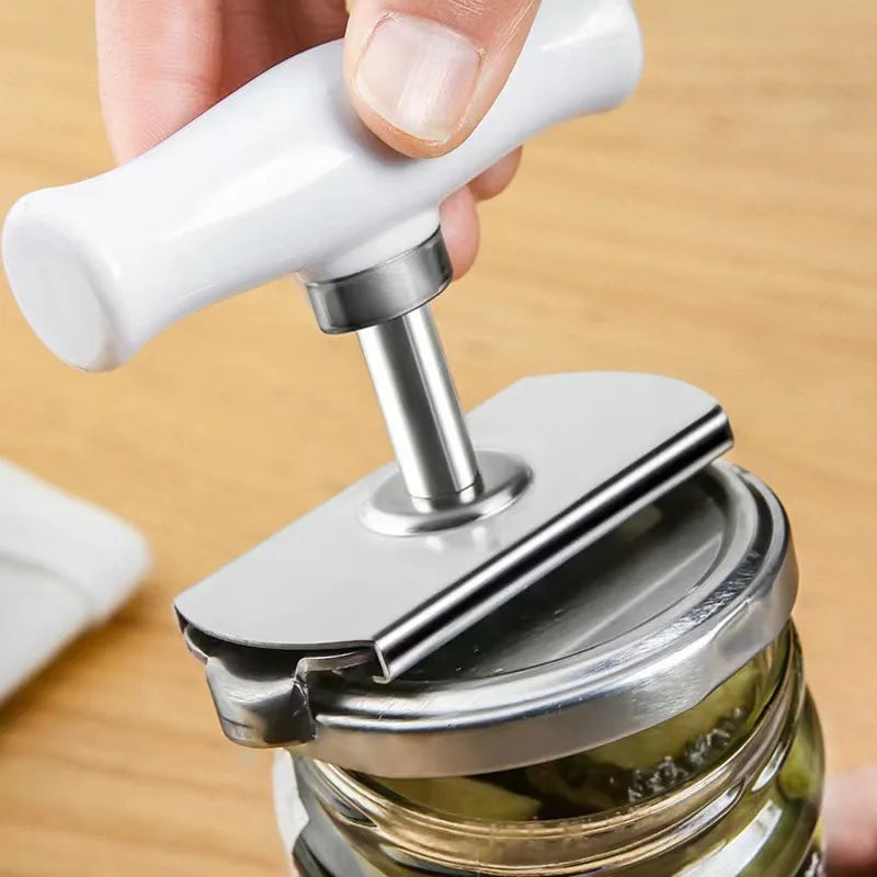 Multi-Function Bottle Cap Opener Stainless Steel Adjustable Lids off Jar Opener Labor-Saving Screw Can Opener Kitchen Gadget